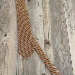 Brooks Brothers Mens Stain Resistant Repp Tie Striped Woven In Italy Silk USA